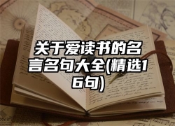 关于爱读书的名言名句大全(精选16句)