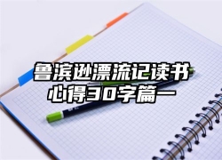 鲁滨逊漂流记读书心得30字篇一