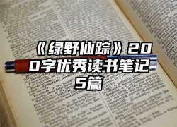 《绿野仙踪》200字优秀读书笔记5篇