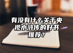 有没有什么关于央视水浒传的好书推荐？