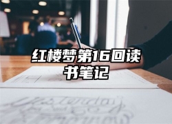 红楼梦第16回读书笔记