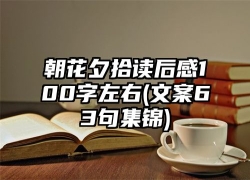 朝花夕拾读后感100字左右(文案63句集锦)