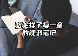 骆驼祥子每一章的读书笔记